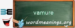 WordMeaning blackboard for vamure